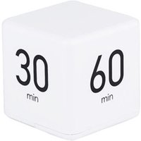 Portable Cube Timer Digital Kitchen Timer Countdown Alarm 1-10-20-60 Minutes Flip Timing with Digital Display Time Management