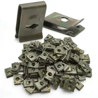 20pcs Metal U-Type Clips For Car Bumper Fender Trim Panel Fastener Board Fastener Grommet Clips Car Accessories