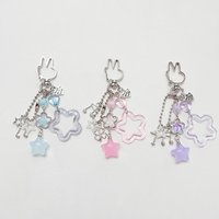 Handmade Bunny Keychain Coquettish Star Keychain 1pcs