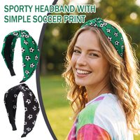 1PC Knotted Print Denim Cloth Headband for Women Girls Shopping Face Wash Hair Hoop Simple Denim Headpiece