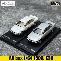 Model AR, odlew ciśnieniowy, skala 1/64, nowy 750iL (E38) czarny, statyczny ornament, kolekcja prezentów świątecznych.