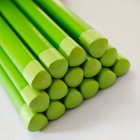 12pcs Green-Barreled Black Wood Pencil — Triangular Barrel, Comfortable Grip, Break-Resistant & Smudge-Proof (HB/2B)