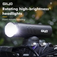 Giyo 900-1500 LM Bike Light 4000mAh German-gauge OSRAM Lamp Bead Anti Glare Bicycle Front Lighting Rotating Lens IP66 Waterproof