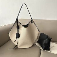 2026 New Niche Hand-held weave Tote Bag for Women with Large Capacity Commuting Shoulder Underarm Bags Woven for Daily Use