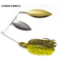 COUNTBASS 1/2oz Spinnerbaits with VMC hook 5/0 Bass Fishing Lures Silicone Skirt Wire Baitss