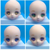 28cm Anime Doll's Head 1/6 Bjd Accessories Makeup Head with 3D Eyes Girls Dress Up Toys