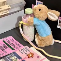 LUSQI Peter Rabbit Pencil Case Kawaii Plush Stationery Organizer For Girls Cute Bunny School Supplies For Teens