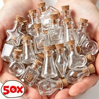 50/10Pcs Mini Magic Bottle DIY Dollhouse Decorative Model Festival Wedding Party Decoration Bottle Accessories with Cork Stopper