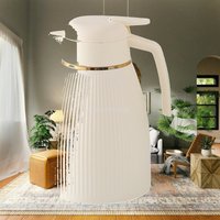 Solid Color Vacuum Thermal Pot Insulated Coffee Cup Glass Liner Beverage Dispenser Thermo Mug for Modern Kitchen or Office