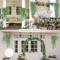 Artificial Camellia Flowers Vine Realistic Faux Flower Garland Hanging Rattan Outdoor Garden Wedding Balcony Home Wall Decore