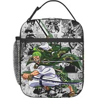 Custom Zoro O-One P-Piece Anime Portable Lunch Boxes for Women Multifunction Thermal Cooler Food Insulated Lunch Bag Office Work