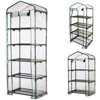 Greenhouse Cover Outdoor Grow Tent Grow Bag Grow House PVC Cover Plastic Garden Green House Gardening Windows (no Iron Shelf)