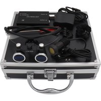 Dental Loupes Dental Magnifier Dental Lab Medical Loupes Magnification Binocular 2.5/3.5x420 Headlight Headlamp 5W Set Metal Box