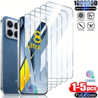 1-5Pcs Fingerprint Unlock Tempered Glass For Poco F7 Pro F7 Ultra 9H Full Clear Screen Protector For Xiaomi Poco F7 Glass Film