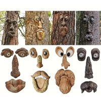 Tree Face Ornaments, Creative Garden Decorations, Resin Crafts, Yard Decor, Wall Embellishments