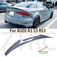 Car Spoiler For Audi A3 S3 RS3 8V Limousine M4 Style Real carbon fiber material Rear Spoiler Trunk wing 2013-2020