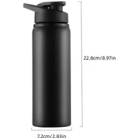 AliExpress NONE Portable Stainless Steel Bicycle Water Bottle Straight Drinking Outdoors Sports Travel Kettle Metal Water Bottle For Cycling