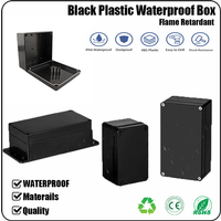 Enclosure Black ABS IP67 Waterproof Box Housing Electronic Safe Case Plastic Wire Junction Organizer for Outdoor Electronics