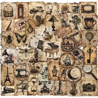 10/25/50pcs Aesthetic Retro Art Stickers Decals for DIY Waterproof Notebook Scrapbooking Suitcase Water Bottle Phone Laptop
