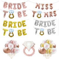 Bride To Be Balloons Rose Gold Letters Foil Balloon Team Wedding Decorations Bachelorette Party Supplies