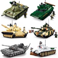 2025 New Sluban T-54 Main Battle Tank Building Block Classic World War II Military Armored Vehicle Model Bricks Kid Toy Boy Gift