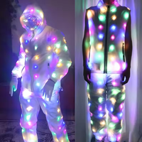 Halloween LED Lighting Coat Luminous Costume Creative Led Lights Rave Performance Dress Man Night Running Costume Party Clothes