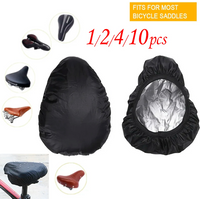 1/2/4/10pcs Bicycle Seat Waterproof Cover Bike Cushion Protective Rain Cover Saddle Elastic Dust Rain Resistant Uv Protector