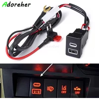 Car Quick Charger QC3.0 USB Type-c Interface Adapter Charging Interface Socket Adapter for Suzuki Jimny 2019-2023