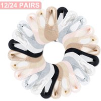 12/24 Pairs Fashion Women Girls Summer Socks Style Lace Short Sock Antiskid Invisible Ankle Socks