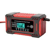For Car Moto Lead Acid AGM Batteries 14.6V 6A LiFePO4 Battery Charger LCD Display 12V 6A Max Smart Pulse Repair Battery Charger