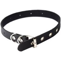 Trendy versatile flat buckle belt style choker collar, collarbone necklace, women's dark gift collar Wholesale