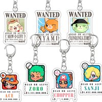 Poster Nyami Acrylic Keychain Cartoon Bag Decor Accessories Acg Pendant Luffy Zoro Keyring Student Collection Birthday Gift