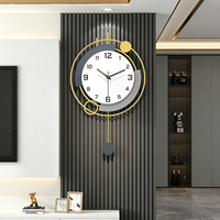 luxury wall clock luxurious living room modern simple decoration clock hanging on the wall with swing function creative clock