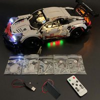 Technical RC Led Light Kit For 42096 20097 RSR Race Car City Vehicle Bricks DIY Lamp Toys Set Not Included Building Blocks
