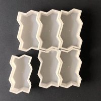 1Pcs Waves Shaped Paving Brick Mould Reusable Plastic Stepping Stone Paver DIY Walkway Brick Mold For Lawn Patio Yard Garden