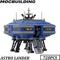 Space Lander Model Spaceship MOC Building Blocks Bricks Display Construction Toys Birthday Gifts Present