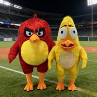 2M Huge Inflatable Angry Little Bird Cartoon Character Mascot Costume Fancy Dress Party Ceremony props