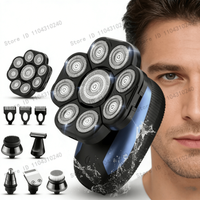 Head Shavers for Bald Men 9D Electric Rotary Shaver Multifunctional Mens Bald Head Shaver Cordless Electric Razor Rechargeable