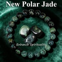 New Polar Jade Beads Bracelet 6 8 10mm Natural Stone for Women Vitality & Reiki Healing Charm Stackable Gemstone Jewelry Gifts
