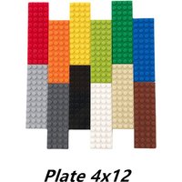 15PCS PLATE 4x12 Compatible with 3029 Self-Locking Bricks Building Blocks Toys Accessories