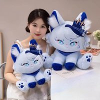 44/32cm Game Genshin Impact Cat Doll Xiao Neuvillette Furina Tartaglia Venti Plush Figure Posture Ornaments Cospaly Doujin Gifts