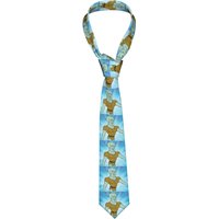 Neckties Monster S-Squidward Men Silk Polyester 8 cm Narrow Neck Ties Funny Meme for Men Shirt Accessories Cravat Wedding Gift