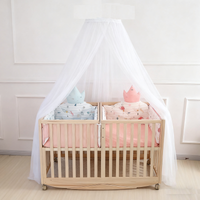 Multi-functional Separate Twins Crib Splicing Big Bed, Newborn BB Cradle, Double Children Cot Convertible Twin Crib