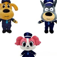 Hot 23cm-25cm high qualit Labrador Doberman doll police dog plush toys for men and women Children's Day birthday gift dolls