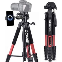 187cm/73.6in Compact Aluminum Tripod Stand for Camera DSLR Canon Nikon Projector Telescope 360°Panorama Photographic Phone Stand