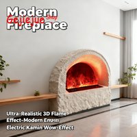 Smart Home Tuya App Control 3D Atomized Fireplace,Popular German Wasserdampf Kamin - Realistic Flame,Cozy Ambiance