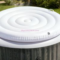 Thermal Round Pool Cover 4.75ft Diameter Outdoor Spa Hottub Accessory With Reinforced Inflatable Structure