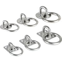 304 Stainless Steel Pad Eye Plate Staple Ring Hook Loop U-Shaped Sail Shade Hardware - For Wall Ceiling Hammock Hooks Hanger