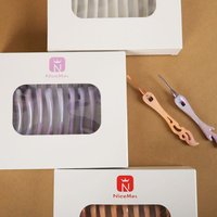 Acrylic Crochet Hook Set with 9 Different Models of Hooks, a Great Helper for Knitting and Crocheting, Available in Three Colors, High-Quality Crochet Tools