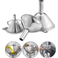 3pcs5pcs Stainless Steel Kitchen Funnels Set Food Grade Metal Funnels for Filling Bottles Small Funnels for Essential Oil Spices